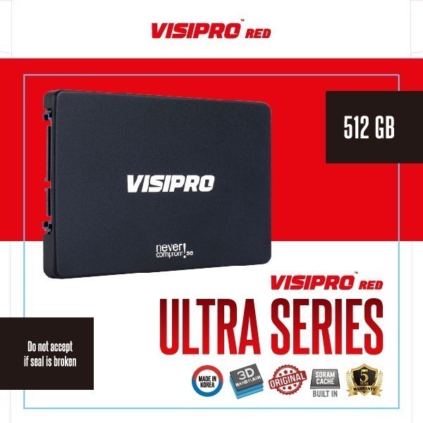 Visipro Red Ssd Ultra Series 512Gb 2.5 Inch Sata 7Mm