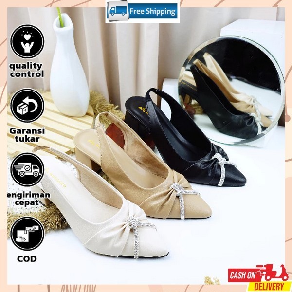 Hight Heels Tertutup Kondangan Haihils Perempuan Terbaru Sandal Hak Tinggi Sandl Heals High Heels Pe
