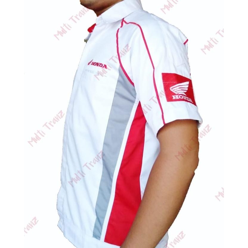 Seragam Mekanik / Baju Mekanik Honda Ahass Resmi 1 Set - Baju + Celana