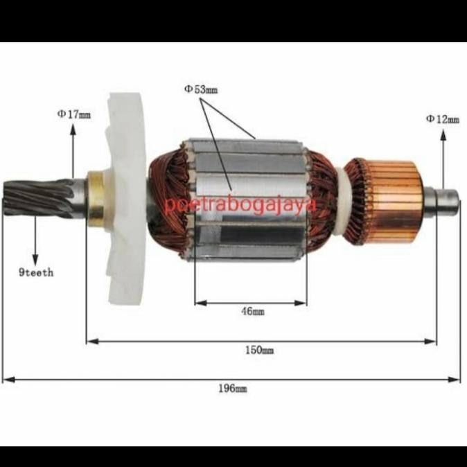 Angker Armature Rotor Dzg15 Azg15 Ph65