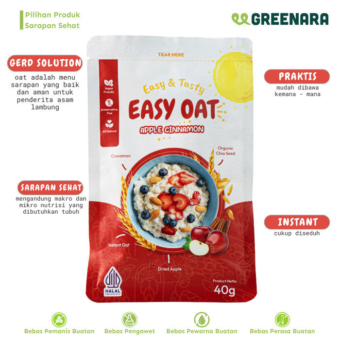 

Andan Greenara Easy Oat Apple Cinnamon 40Gr