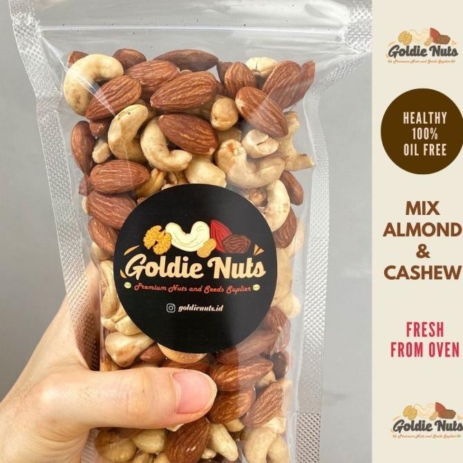 

Mix Kacang Almond Mete Mede Panggang / Roasted Almond Cashew 250G