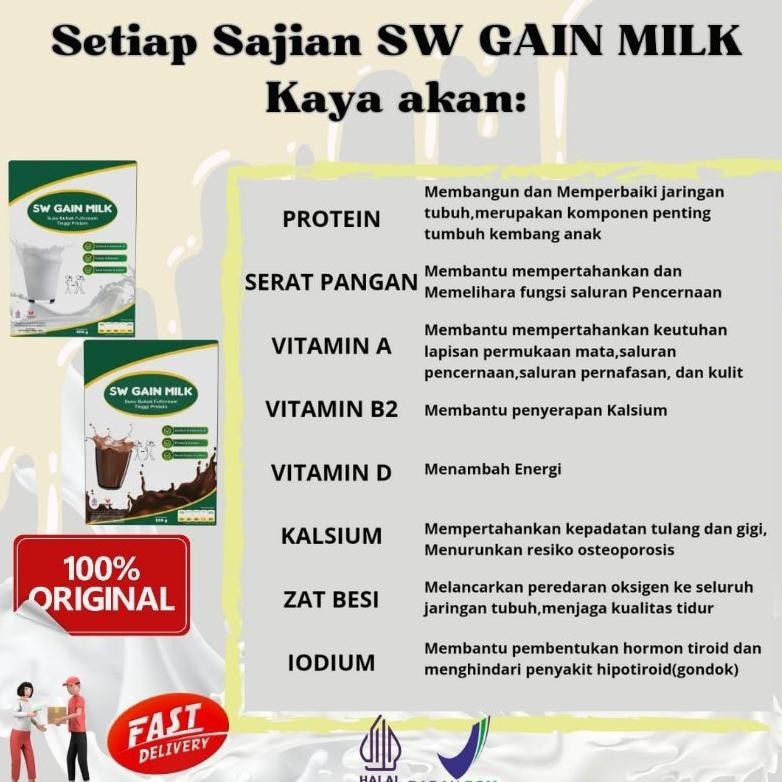 

500gr SW GAIN MILK SUSU PENGGEMUK DAN PENAMBAH BERAT BADAN BS