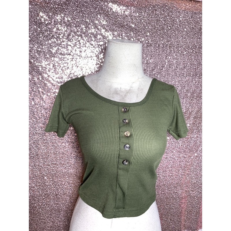 Thrift Croptop Army