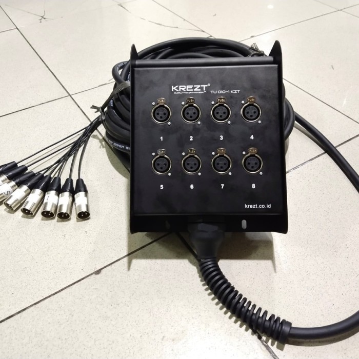 SNAKE KABEL 8 CHANNEL KOMPLIT + STAGE BOX KREZT 25 METER MURAH