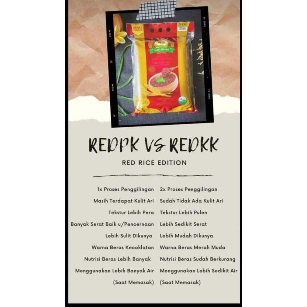 

Organic Red Rice Kupas Kulit - Beras Organik - Beras Merah - Beras Diet - Beras Sehat - MD 2kg GS