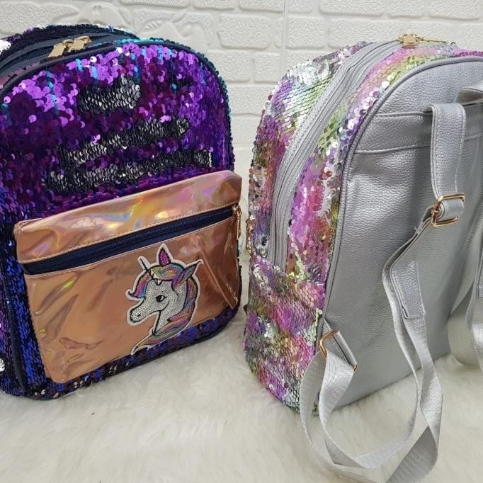 Tas Import / Tas Justice / Tas Ransel Sequin + Hologram Sequin