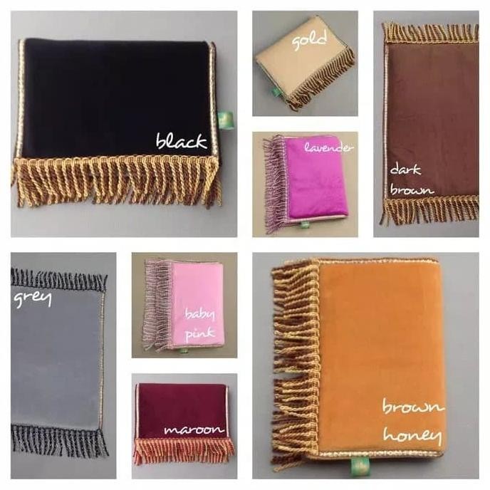 Sajadah Kecil Velvet Premium Polos Muka Wajah Traveling Bludru Mini GT