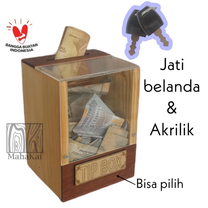 Terbaru Kotak Tip Box Kayu Celengan Kotak Saran Amal Akrilik Display Box Trans Promo Terlaris