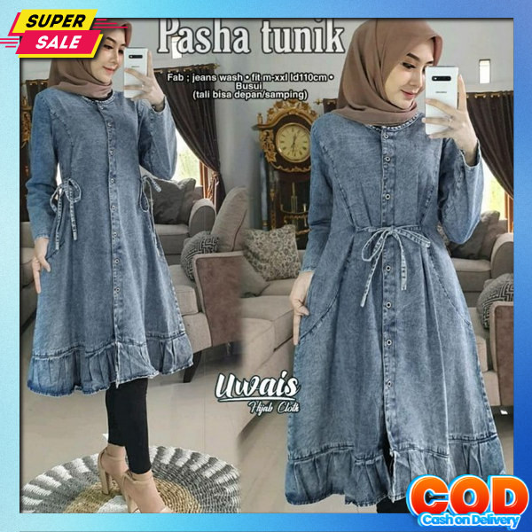 Big Size Rumik Dress Muslim Tunik Remaja Baju Long Tunic Dewasa Tunok Murah Buju Atsan Atasan One Tu