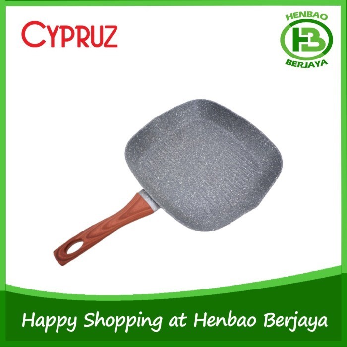 %$%$%$%$] Cypruz Grill BBQ Pan Marble 28cm FP0648 Wajan Panggang Induksi