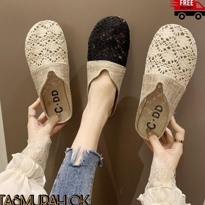 SEPATU SANDAL SELOP WANITA IMPORT WOL MULES SENDAL CEWEK BRANDED MURAH