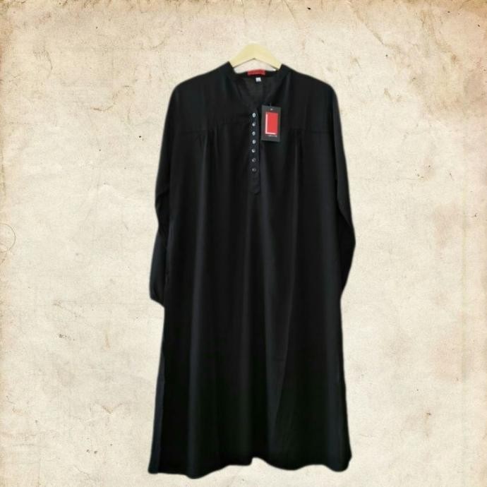 viniacollection Tunik katun rayon polos jumbo hitam