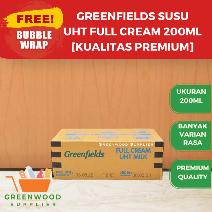 

Brom Greenfields Susu Uht Full Cream 200Ml - Pcs