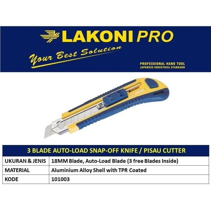 

best seller] 3 BLADES AUTO-LOAD UTILITY KNIFE / PISAU CUTTER SNAP OFF LAKONI