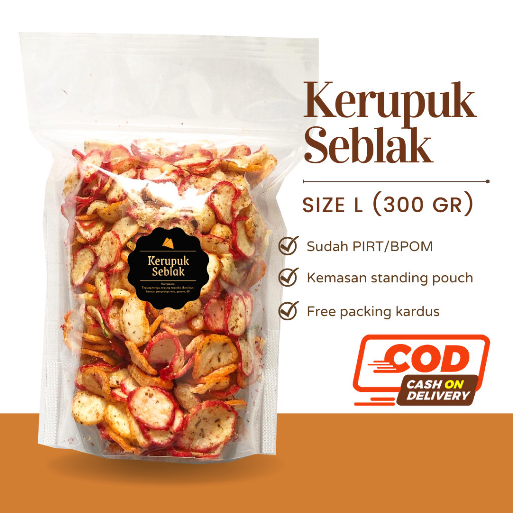 

[DELISH SNACKS] Kerupuk Seblak Kencur (L) 300gr / Snack Cemilan Camilan Pedas Gurih
