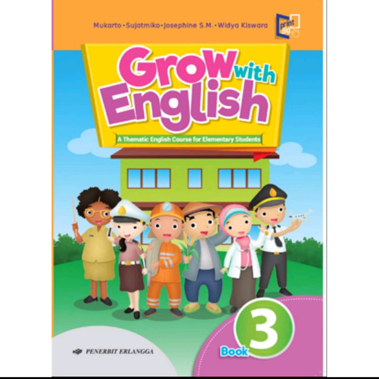 BUKU BEKAS GROW WITH ENGLISH KELAS 3 SD ERLANGGA K13 REVISI