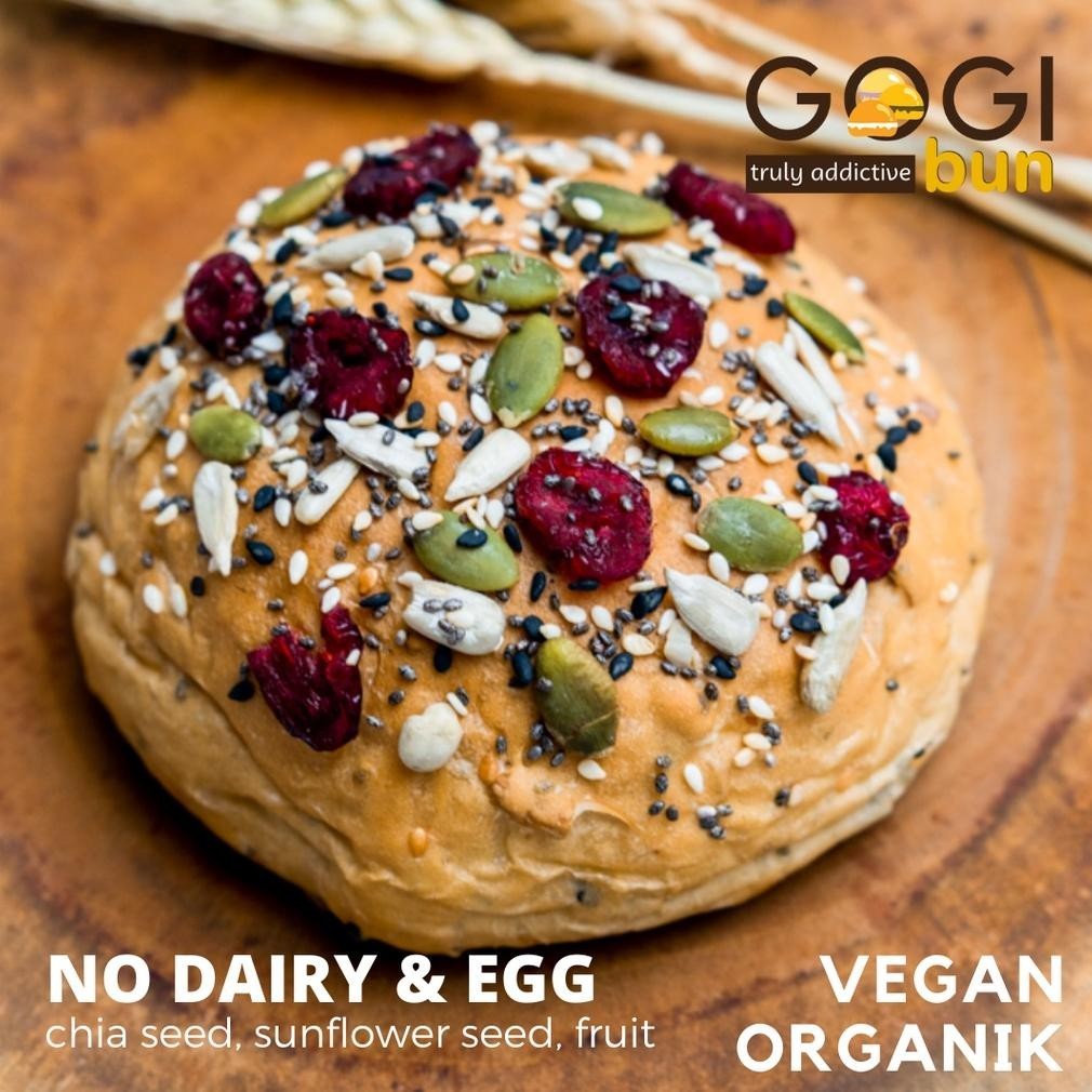 

BN Bun VEGAN ORGANIK / ORGANIC Seed Bun / Roti Vegan Organic Vegan Bread isi 6 Pcs TERLARIS