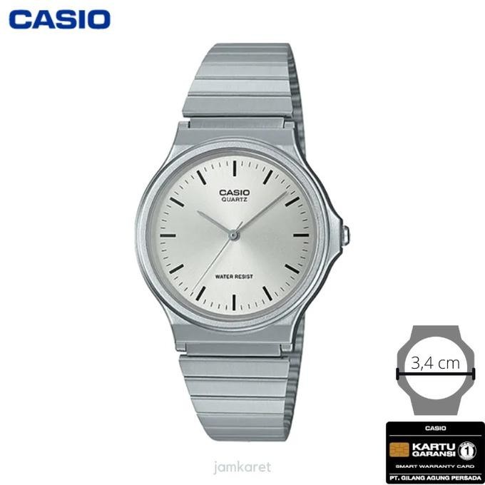 JAM TANGAN WANITA CASIO MQ-24D-7E ORIGINAL - MQ24D SILVER