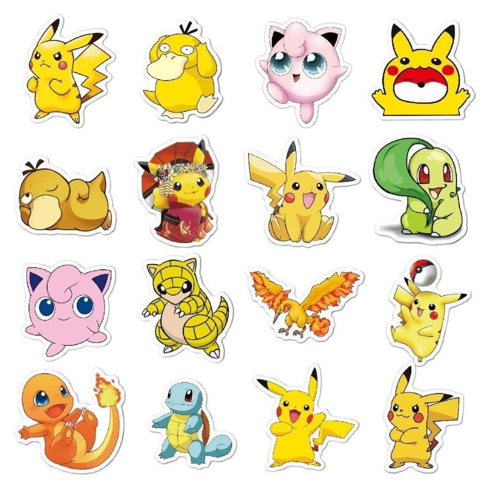 

AS25 Sticker Vinyl Pack 50Pcs Pokemon all Generation, sticker Tumbler, sticker Laptop, HP, Koper, Helm Terlaris