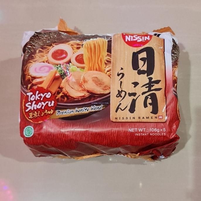 

Mie Nissin Ramen Tokyo Shoyu Premium Bonite Blend 5 x 106 Gr