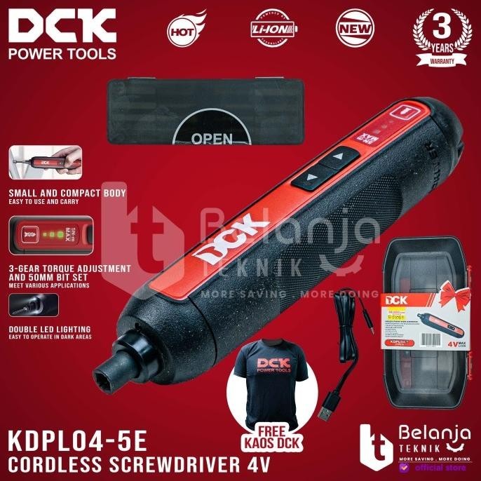 DCK Mesin Bor Obeng Baterai Cordless KDPL04-5E Screwdriver KDPL 04-5 E