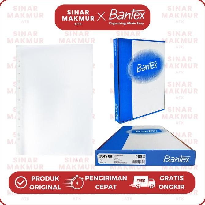 

Pp Pocket Sleeve/Sheet Protector Anti-Glare 2045 08 Folio Bantex (Pak) Kualitas Premium