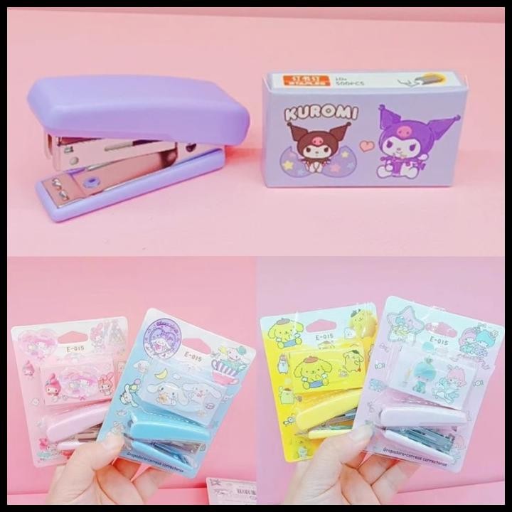 

TERMURAH SANRIO THEME CUTE STAPLER CEKREKAN SANRIO STAPLES MINI STATIONARY IMUT !