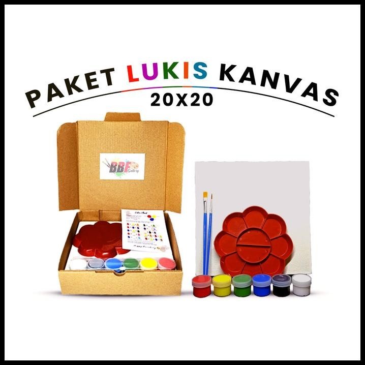 

DISKON PAKET LUKIS KOMPLIT 4 IN 1 KANVAS 20X20