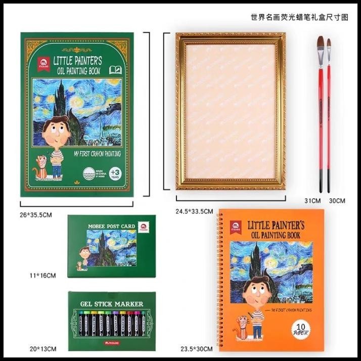 

TERMURAH MOBEE LITTLE PAINTERS OIL PAINTING BOX FAMOUS ARTIST DRAWING SET !!