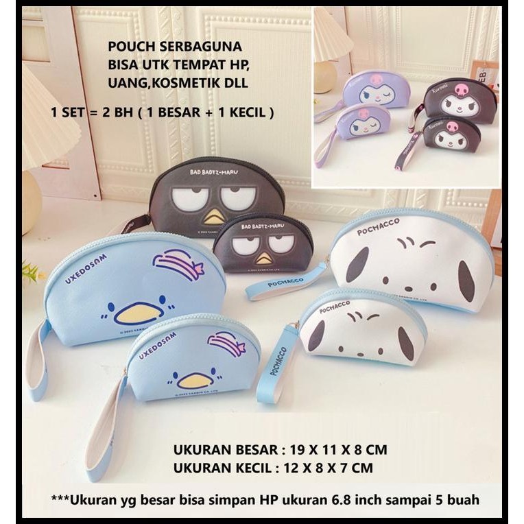 

TERMURAH POUCH SERBAGUNA 2IN1 / DOMPET / KOTAK TEMPAT PENSIL / KOSMETIK SANRIO !