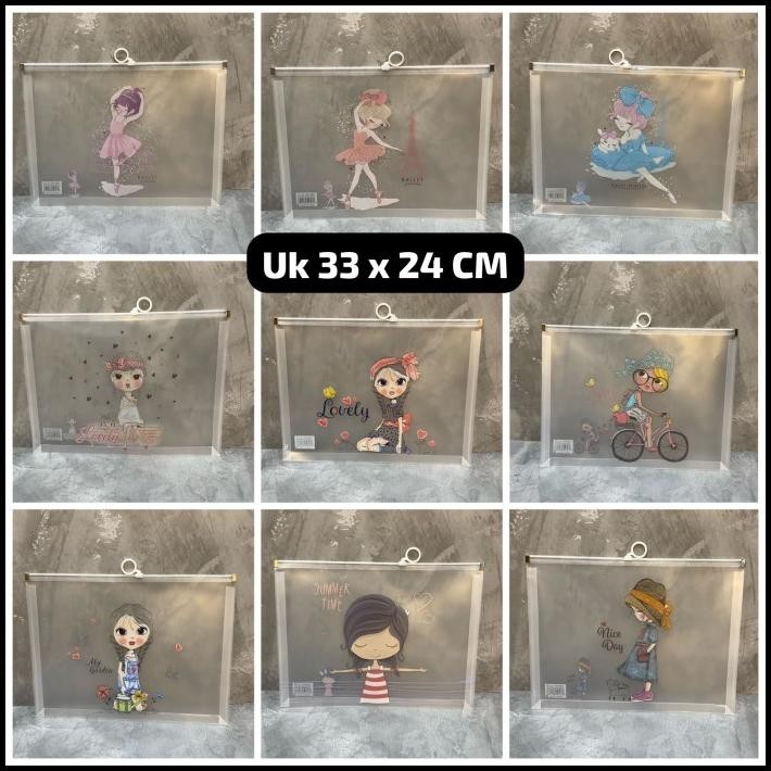 

TERBARU MAP FILE A4 ZIPPER KLIP TRANSPARANT UKURAN 33X24CM !!!!!