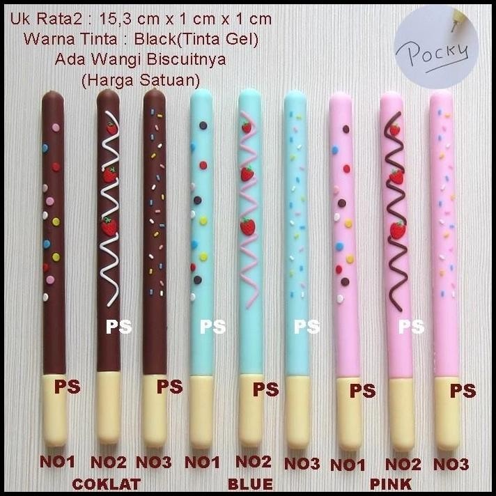 

TERBARU BOLPEN SNACK POCKY TINTA GEL WANGI BISKUIT PULPEN LUCU UNIK !!