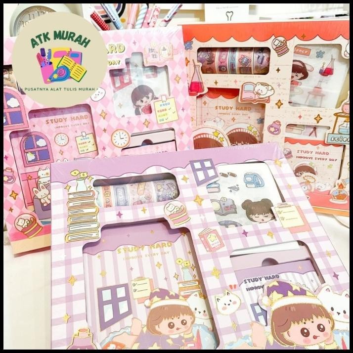 

GRATIS ONGKIR JURNAL 4 IN 1 KODE S001 STUDY HARD (WASHI TAPE |STICKER|STICKY NOTES|N !!!!!!