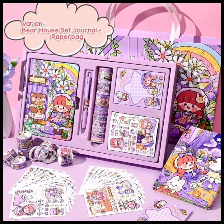 

DISKON DIARY BINDER SET DAPAT BUKU DIARY JOURNALING + KERTAS MEMO + WASHITAPE !!!!!!!