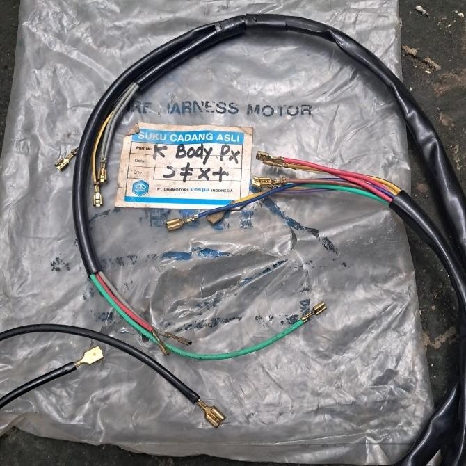 Kabel Body Vespa Px Danmotor Biru Ori Nos