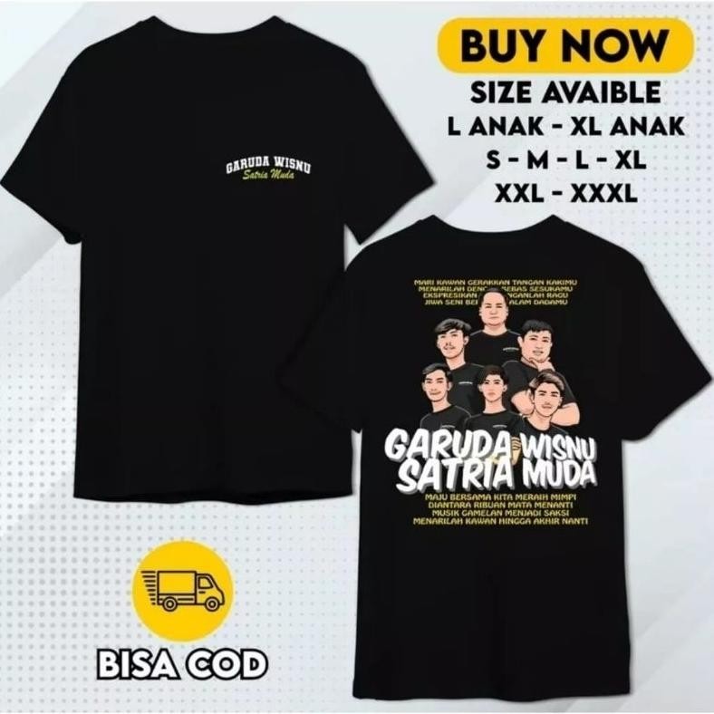 Kaos Gwsm Series All Team Fans Garuda Wisnu Satria Muda Terbaru Baju Anak Dewasa Pria Wanita