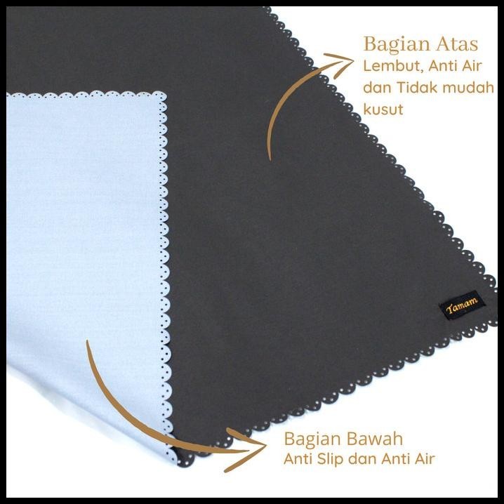 SAJADAH TRAVEL POLOS WATERPROOF TIPIS ANTI SLIP POUCH SOUVENIR PREMIUM