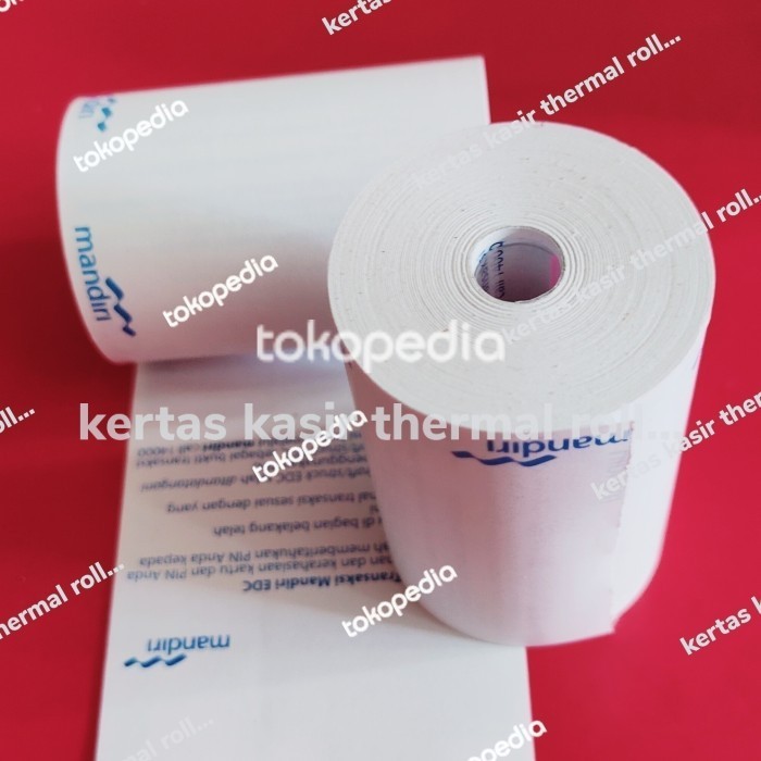 

Kertas Thermal Cetak Logo Bank Mandiri 58X40Mm Paket 100Pcs