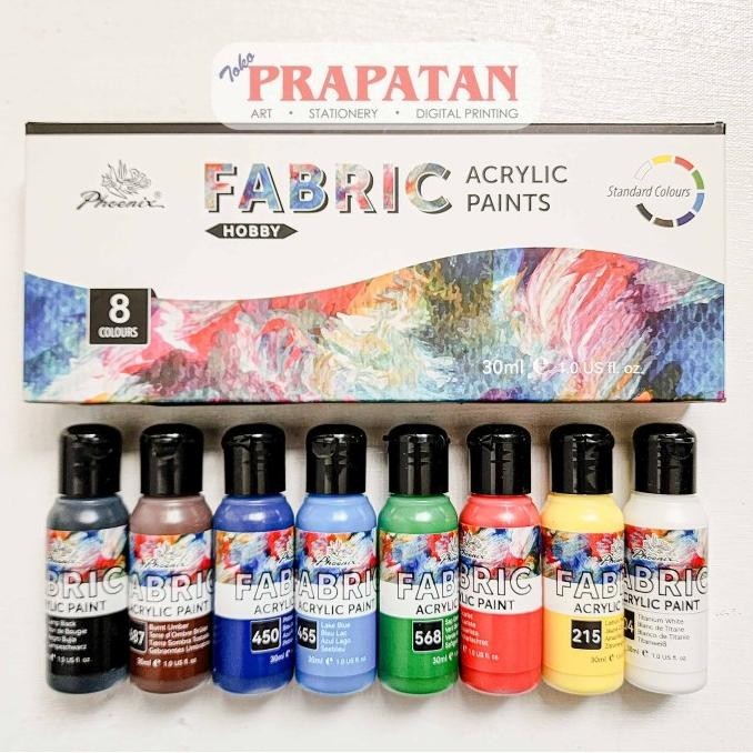 

Phoenix Fabric Acrylic Paint 8x30ml | Cat Tekstil