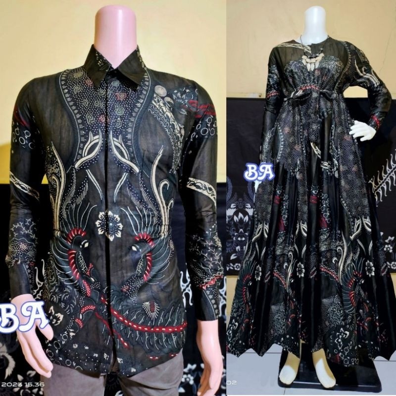 Gamis Batik Couple Suami Istri Standar dan Jumbo Modern