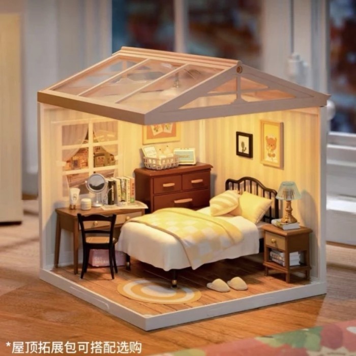 

Rolife Super Creator Double Bedroom Diy Miniature House Kit Dw009