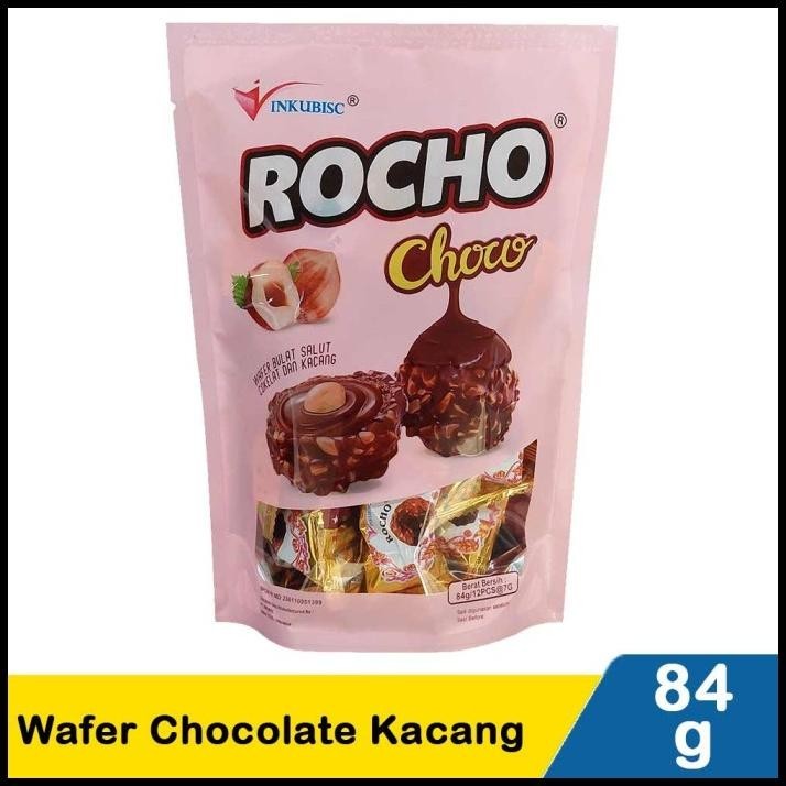 

DISKON ROCHO WAFER CHOCOLATE KACANG 84G