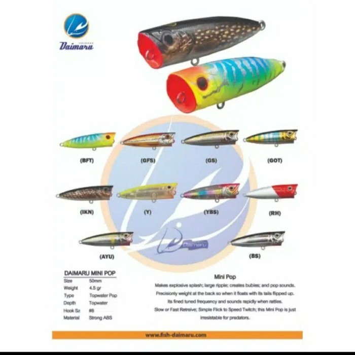 Umpan Mini Popper Daimaru 5Cm