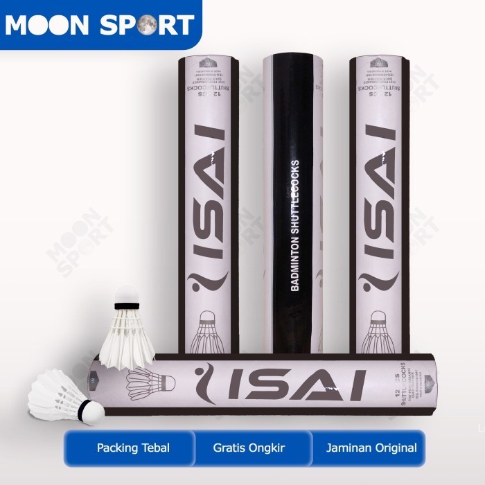 Shuttlecock Isai Hitam Original - Isai Black Kok Bulutangkis