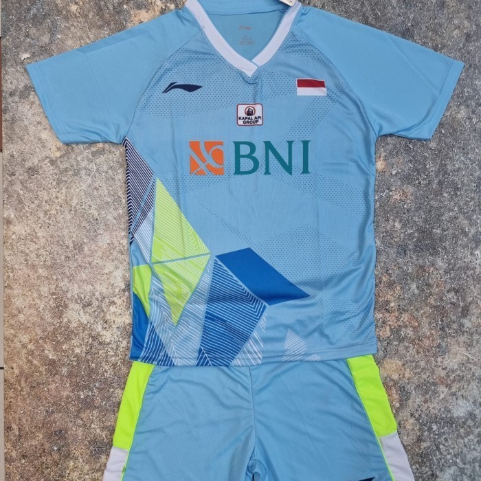 Stelan Baju Badminton,Stelan Kaos Bulutangkis L 156 Bni