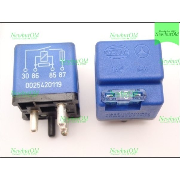 Qualitas Asli Relay Extra Fan Biru 0025420119 Mercedes W124 W126 R129 W140 W202 W463 Original