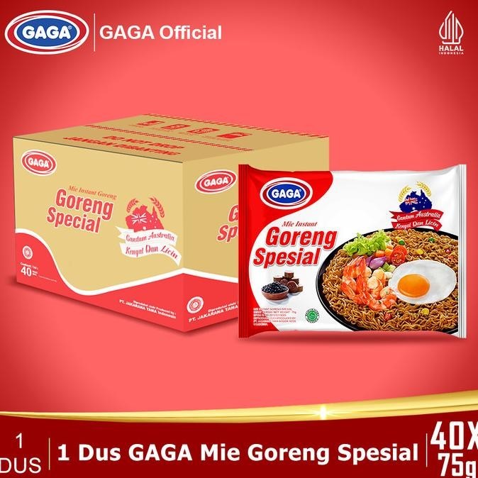 

TERBARU GAGA MIE GORENG SPESIAL 75G 1 DUS (ISI 40 PCS) !!!!!