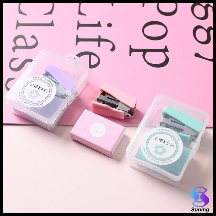 

HOT DEAL DOS STAPLES MINI SET MACARON UKURAN KECIL FREE ISI KEMASAN BOX LUCU !!!!