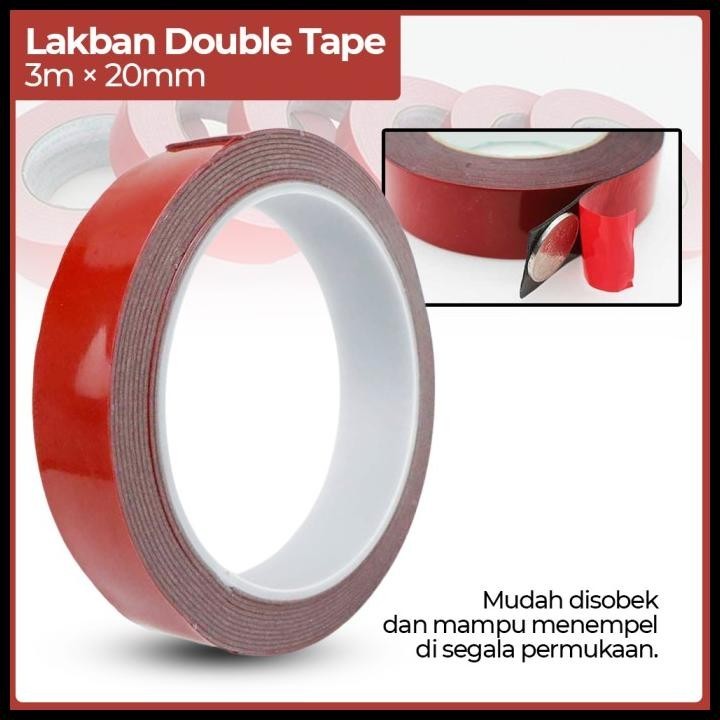 

BEST DEAL LAKBAN SELOTIP DOUBLE TAPE LAKBAN SOLASI DOUBLE TAPE 3M X 20MM 1 PCS !!!!!!!